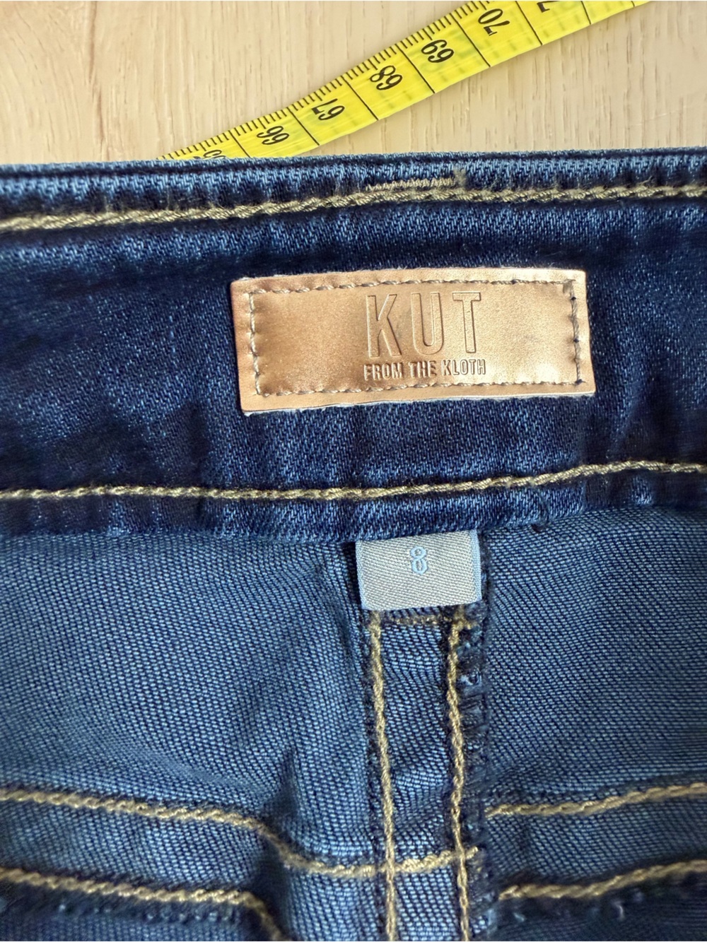 Kut from the Kloth Meg Dark Blue Wide Leg Jeans - Picture 9 of 9